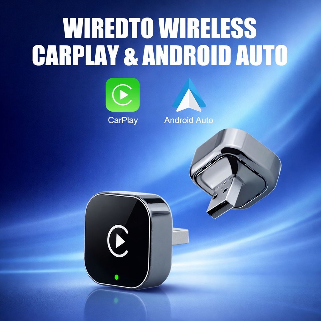 Wireless CarPlay & Android Auto Adapter – Convert Wired CarPlay to Wireless (Plug & Play)